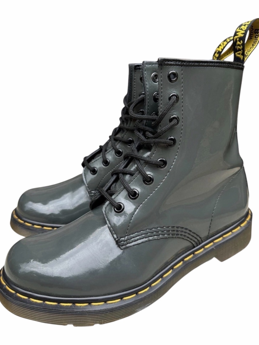 Dr Martens 1460 Smooth Leather Lace Up Boots Gray
